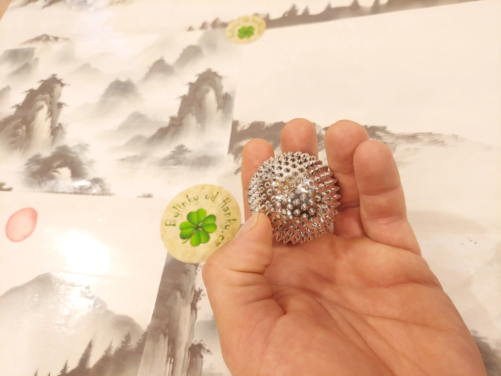 Masážní kulička 47mm - Stříbrná