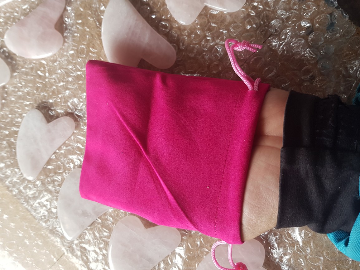 Semišová růžová taštička 15x12cm