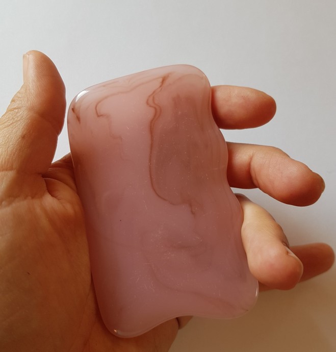 GUASHA - Růžová pryskyřice obdélník