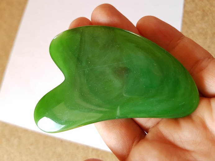 GUASHA - Zelená obličejová destička