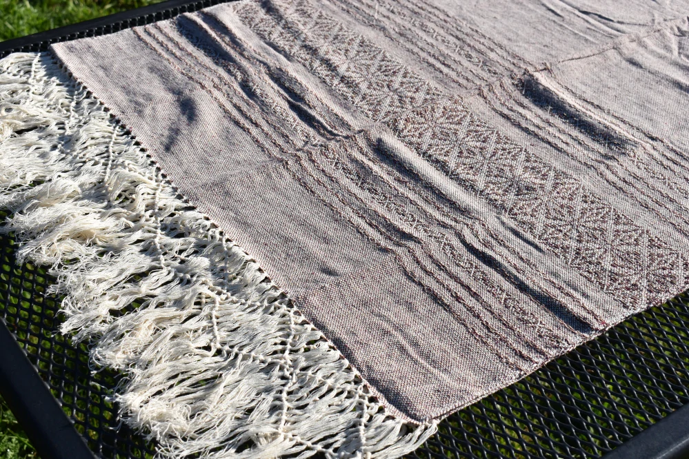 MEXICKÉ Rebozo - Tmavě Fialová Juana 330 x 70cm