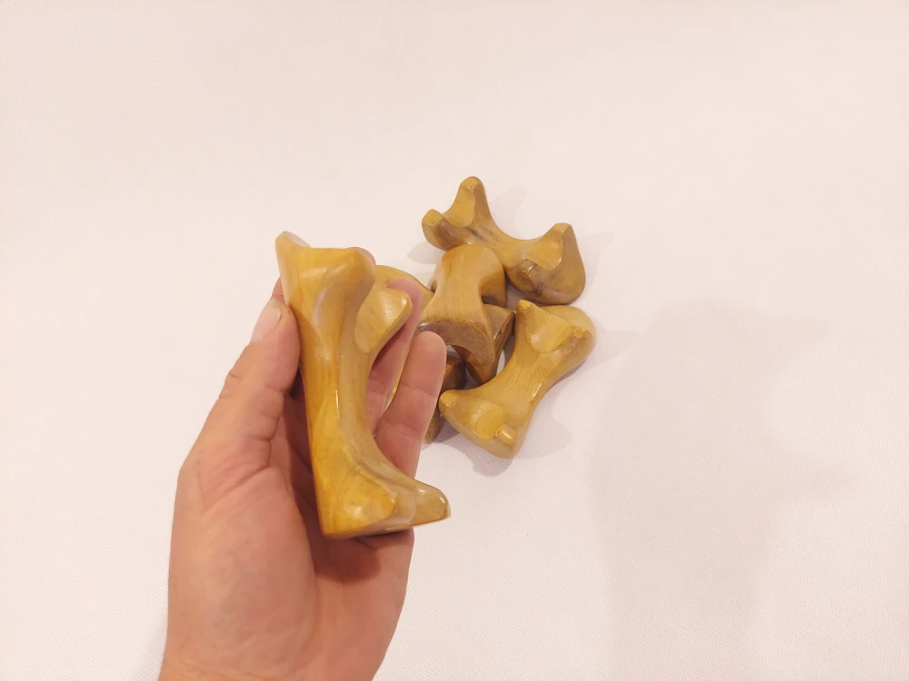 GUASHA - Dřevěná Masážní Pomůcka Světlá