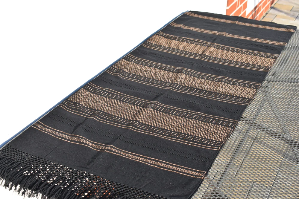 MEXICKÉ Rebozo - Černá Paola 330 x 60cm Limited Edition