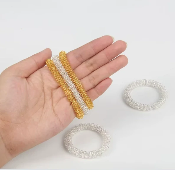 Masážní náramek zlatý - 5,5cm