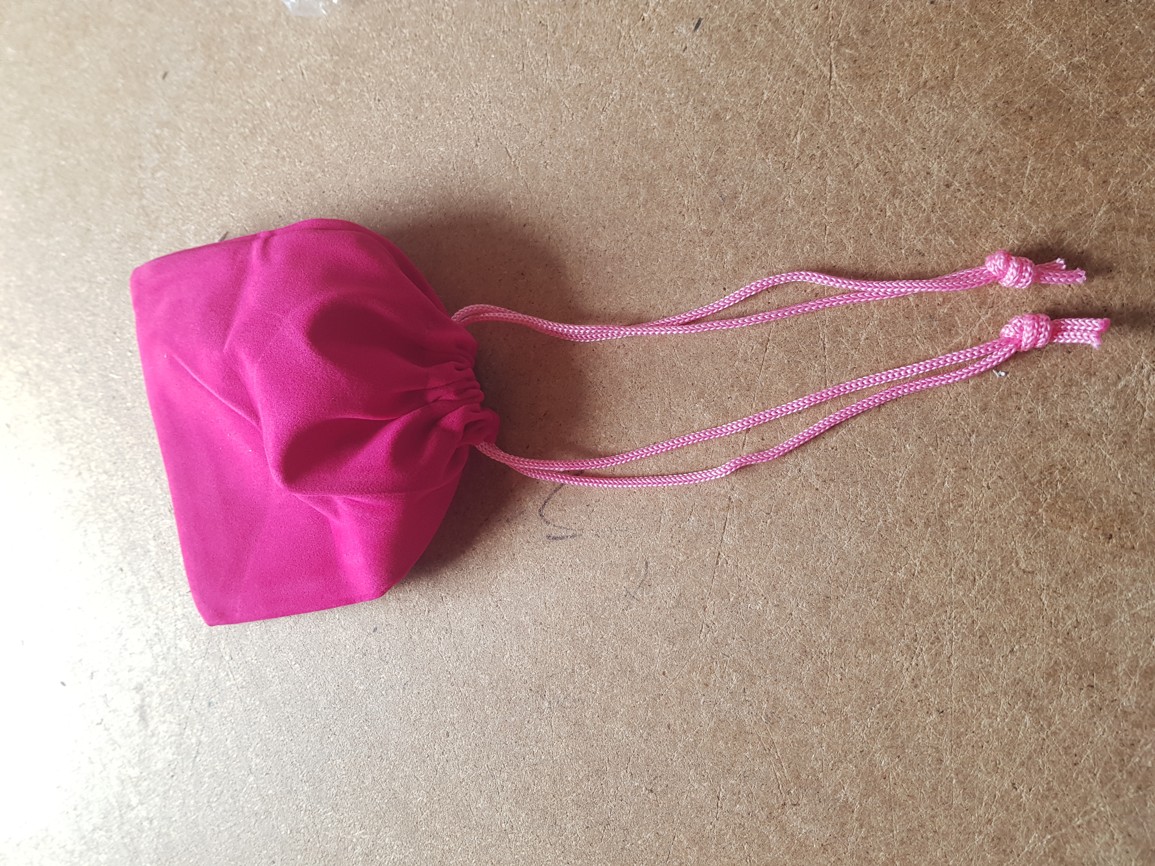 Semišová růžová taštička 15x12cm