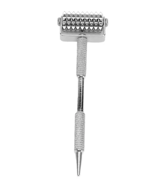 Diagnostická tyčinka / Akupunkturní Pátradlo - 10cm s Válečkem, Kov