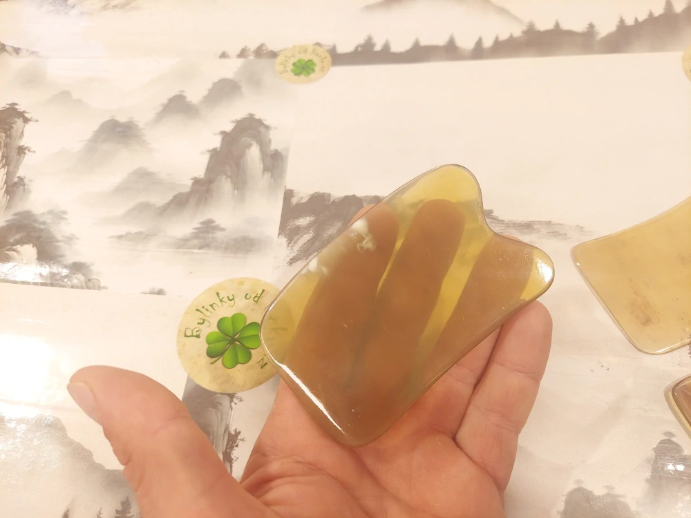 GUASHA - Klasická destička z Rohoviny / Světlá