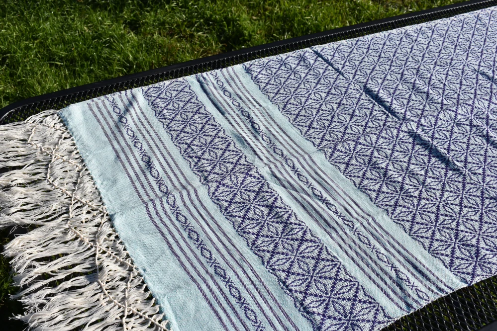 MEXICKÉ Rebozo - Modrá Sandra 330 x 73cm