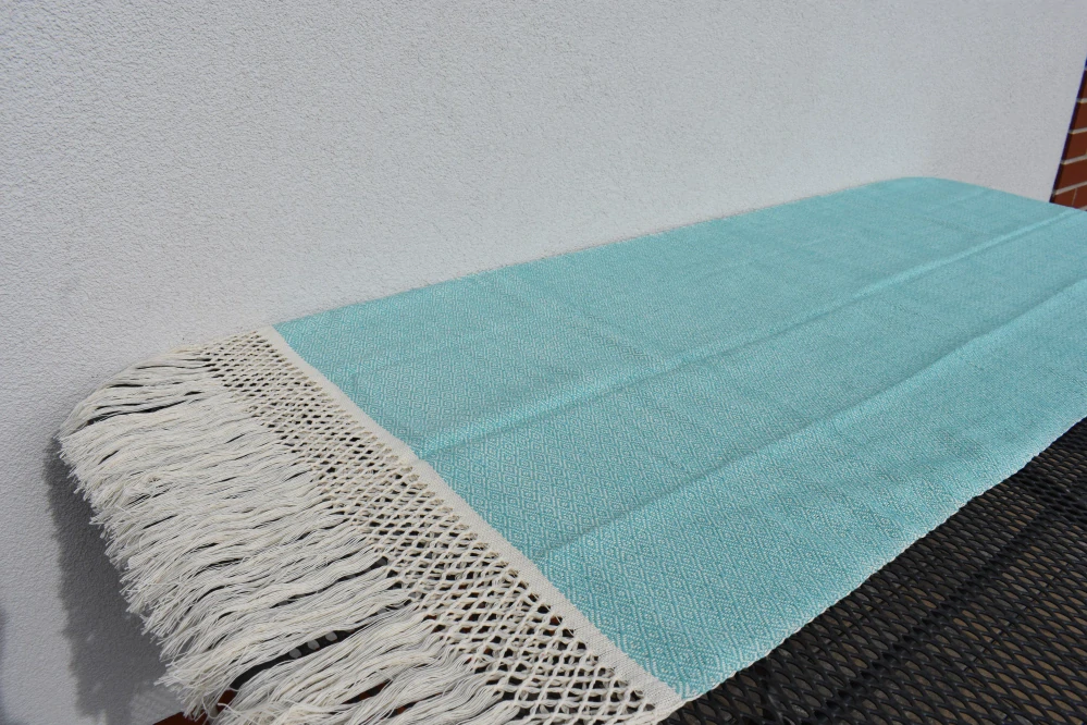 MEXICKÉ Rebozo - Tyrkysová Mariana 340 x 60cm