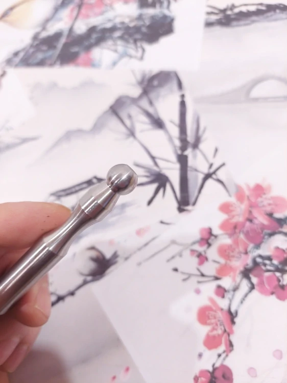 Diagnostická tyčinka / Akupunkturní Pátradlo - 12cm, kov, stříbrná