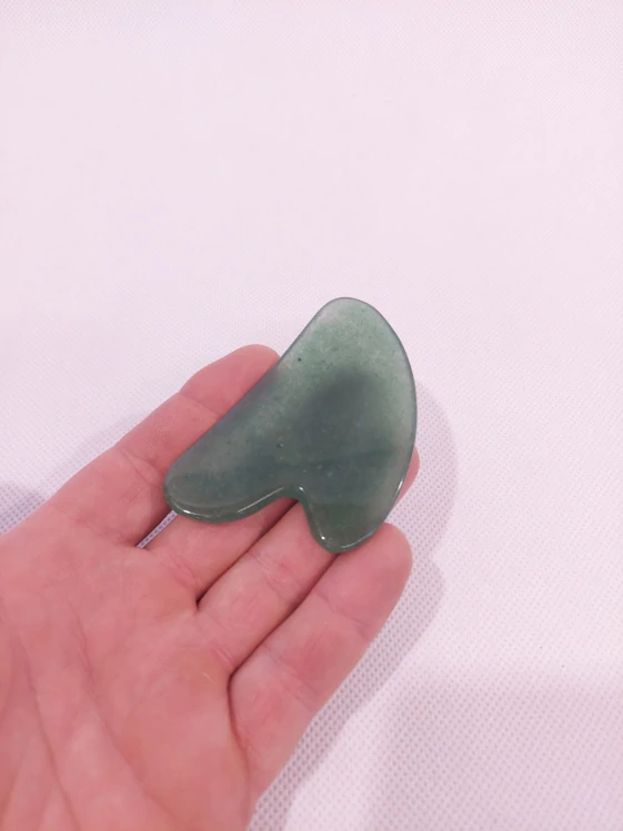 GUASHA - Kamenná obličejová Zelená