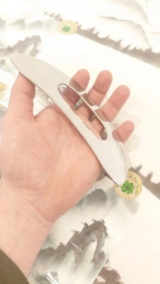 GUASHA - Velká Kovová Leštěná Pomůcka