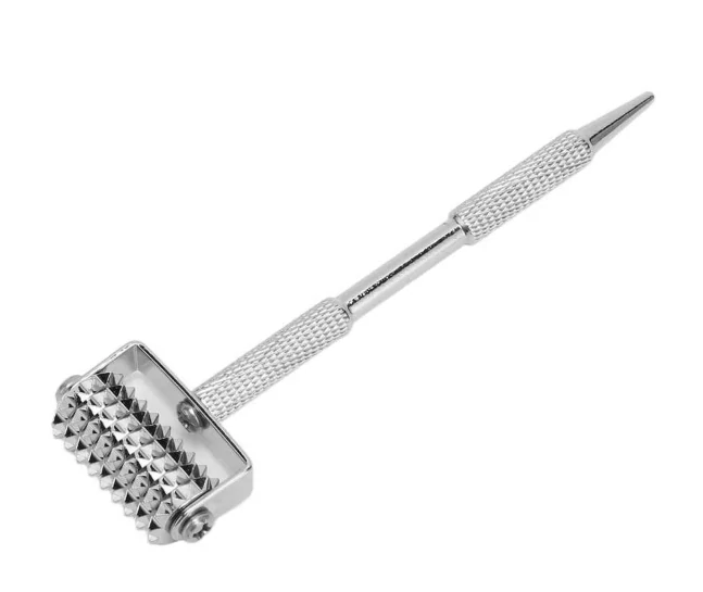 Diagnostická tyčinka / Akupunkturní Pátradlo - 10cm s Válečkem, Kov