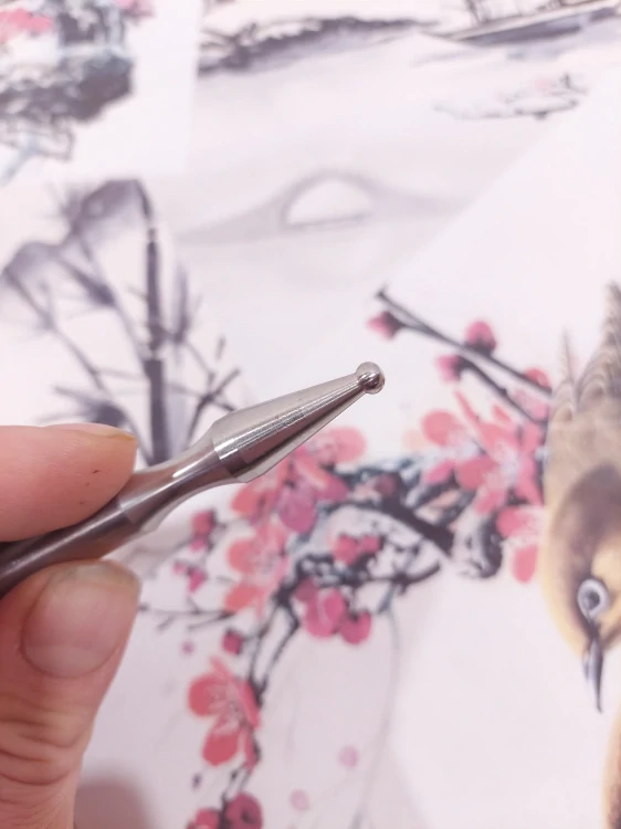 Diagnostická tyčinka / Akupunkturní Pátradlo - 12cm, kov, stříbrná