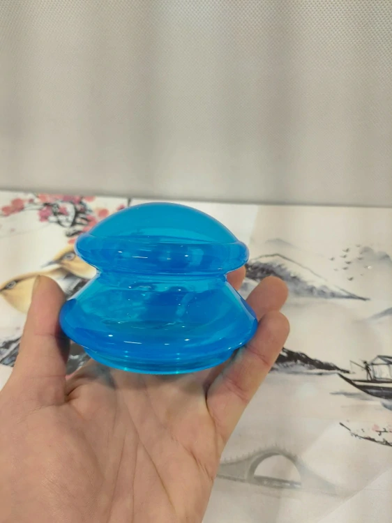 Masážní Baňka XL - Silikonová / Modrá