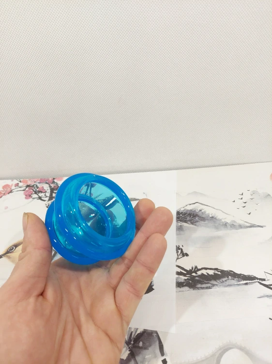 Masážní Baňka L - Silikonová / Modrá