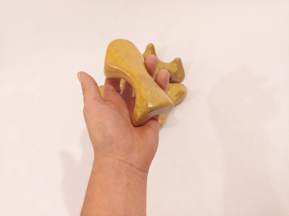 GUASHA - Dřevěná Masážní Pomůcka Světlá