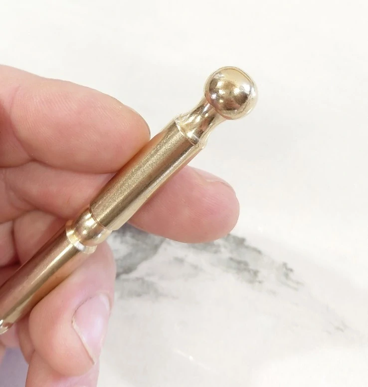 Diagnostická tyčinka / Akupunkturní Pátradlo - 12cm, kov, zlatá