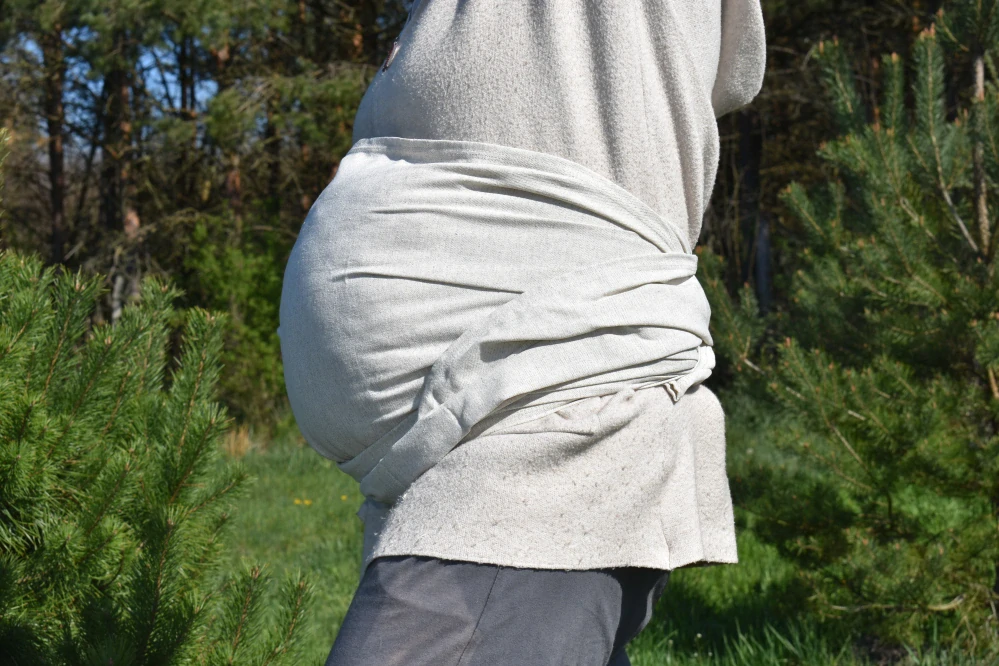 REBOZO Zavinovací Šátek Obdelník Prošitý- Přírodní 400 x 33