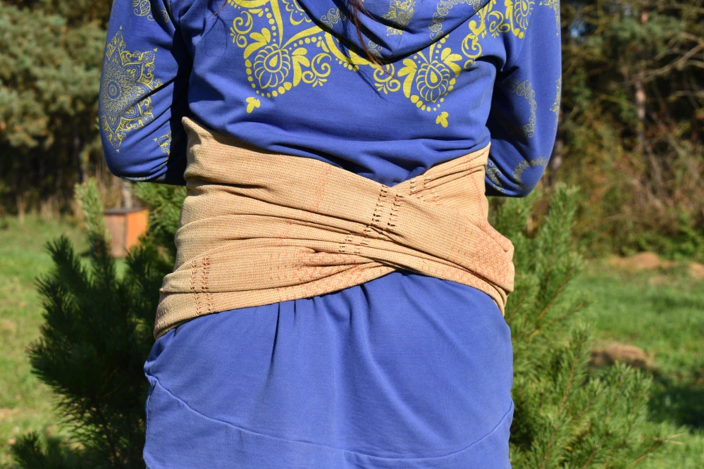 MEXICKÉ Rebozo - Tmavě Medová Fernanda 340 x 57cm