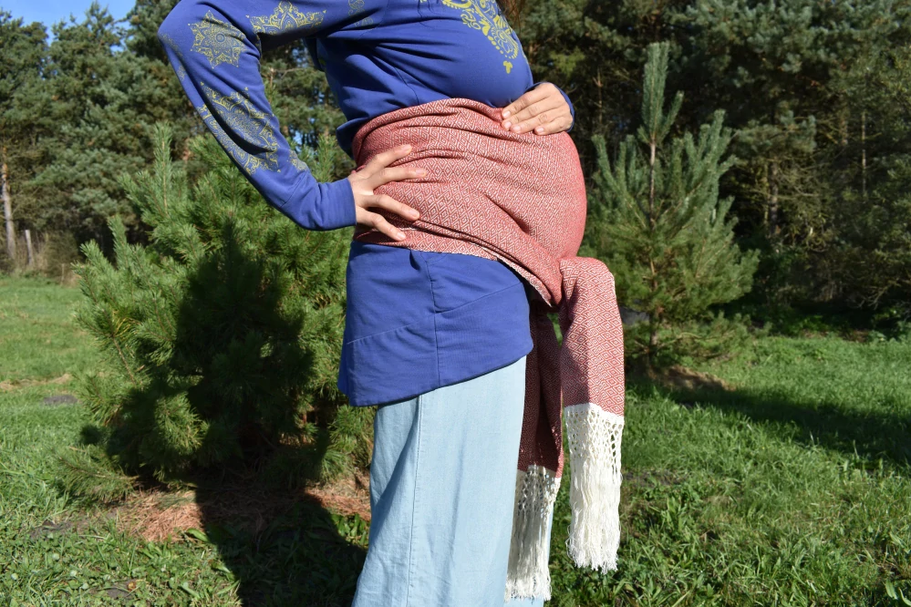 MEXICKÉ Rebozo - Cihlová Alejandra 340 x 60cm