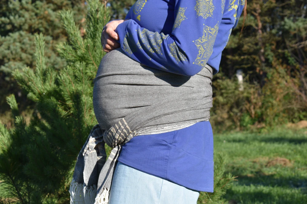 MEXICKÉ Rebozo - Šedá Violet - 310 x 70cm