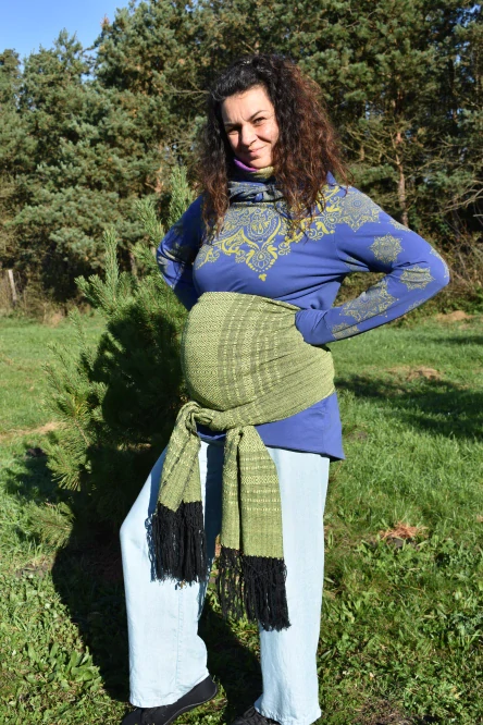 MEXICKÉ Rebozo - Zelená Adriana 330 x 70cm