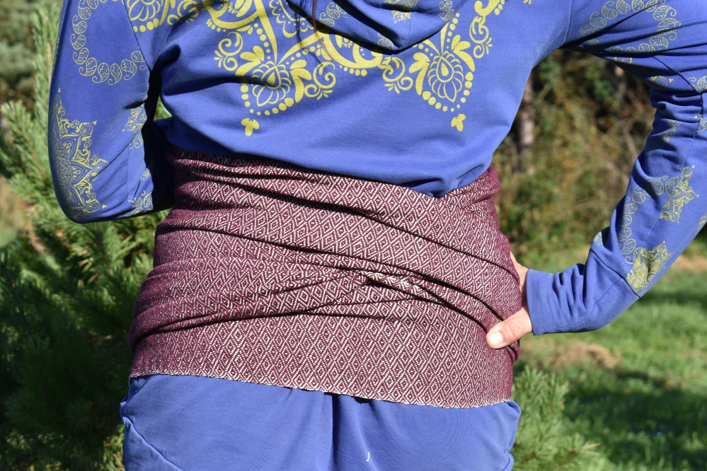 MEXICKÉ Rebozo - Tmavě Fialová Carmen II 340 x 60cm