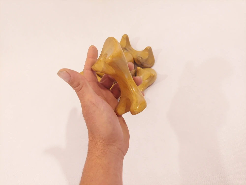 GUASHA - Dřevěná Masážní Pomůcka Světlá