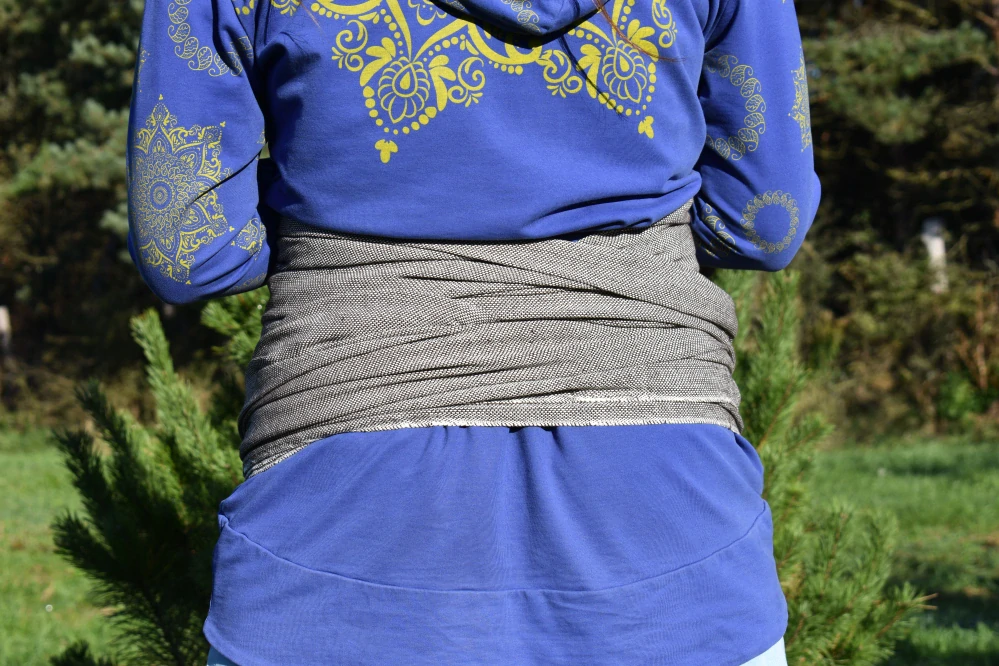 MEXICKÉ Rebozo - Šedá Violet - 310 x 70cm