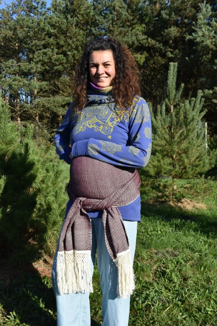 MEXICKÉ Rebozo - Tmavě Fialová Carmen II 340 x 60cm