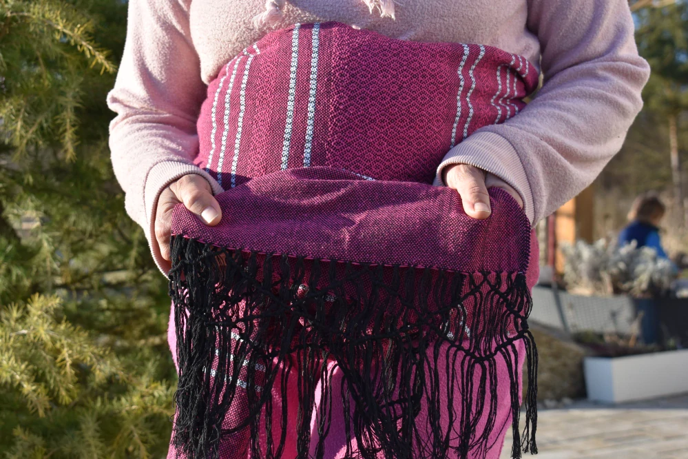 MEXICKÉ Rebozo - Tmavě Růžová Brenda 330 x 65cm