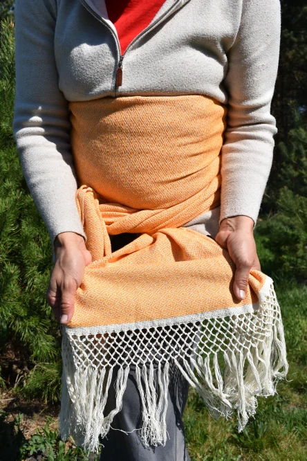 MEXICKÉ Rebozo - Oranžová Consuela 330 x 60cm