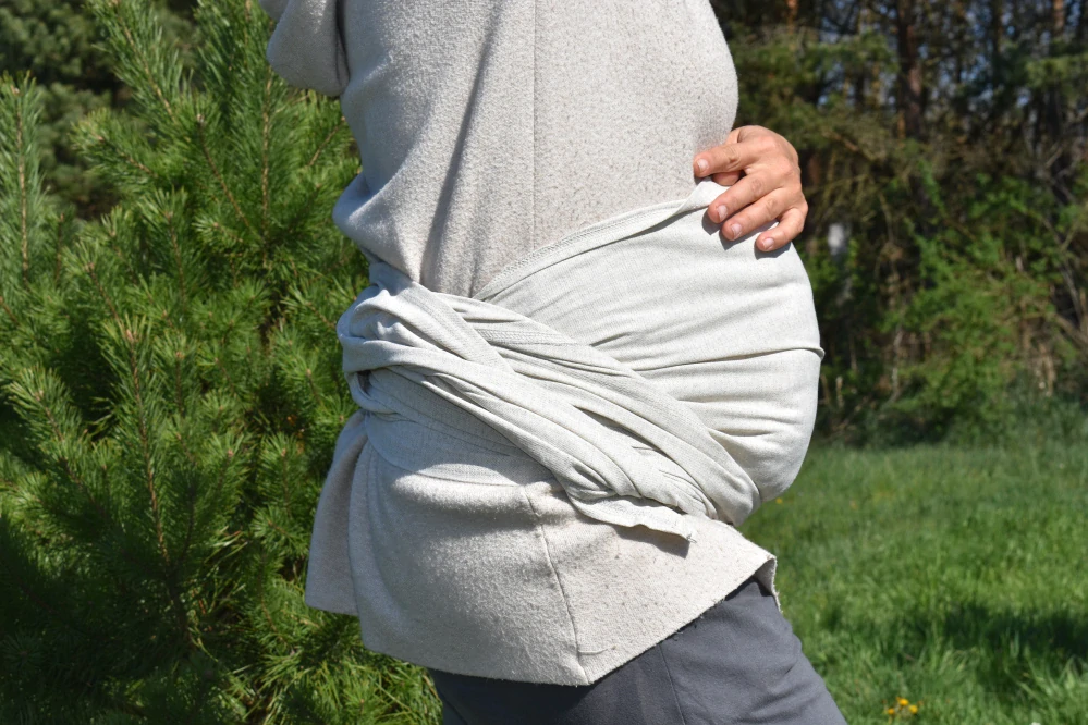 REBOZO Zavinovací Šátek Obdelník Prošitý- Přírodní 400 x 33