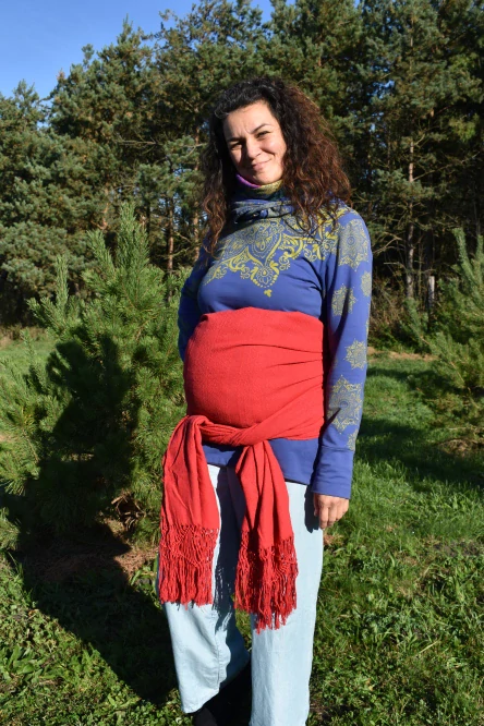 MEXICKÉ Rebozo - Červená Carmen 330 x 75cm