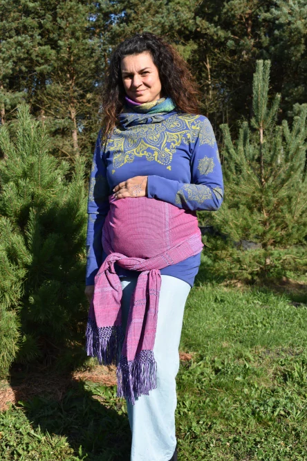 MEXICKÉ Rebozo - Fialová Beatrice 340 x 60cm