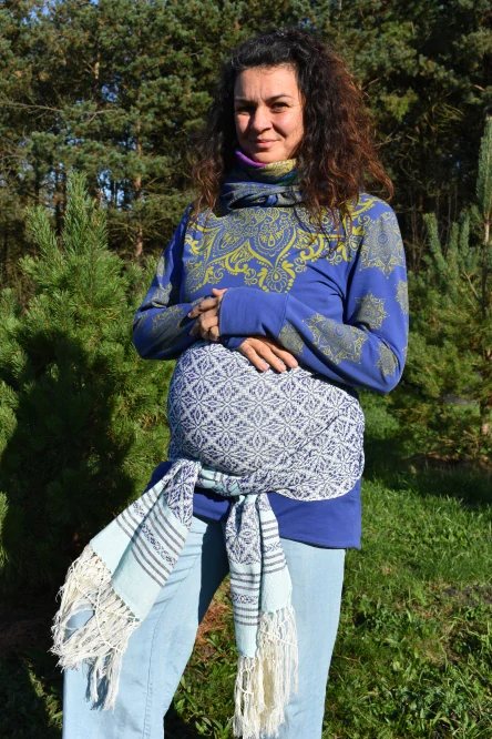 MEXICKÉ Rebozo - Modrá Sandra 330 x 73cm