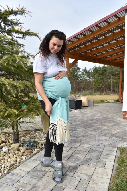MEXICKÉ Rebozo - Tyrkysová Mariana 340 x 60cm