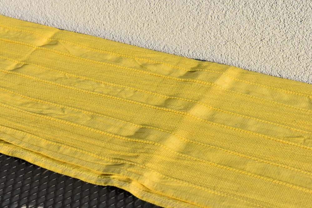 REBOZO Zavinovací šátek Trojcípý - Žlutý Ažur 400 x 30cm