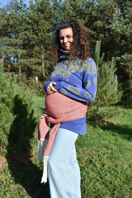 MEXICKÉ Rebozo - Cihlová Alejandra 340 x 60cm