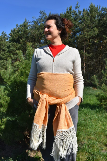 MEXICKÉ Rebozo - Oranžová Consuela 330 x 60cm