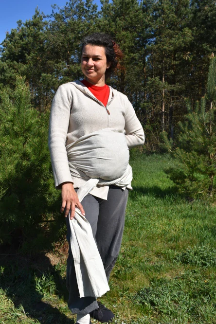 REBOZO Zavinovací Šátek Obdelník Prošitý- Přírodní 400 x 33