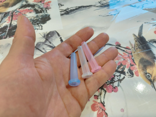 Obličejová Silikonová baňka - Malá/Modrá