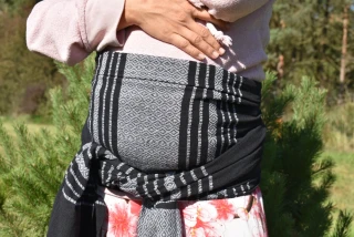 MEXICKÉ Rebozo - Černá Gabriela 300 x 70cm