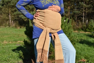 MEXICKÉ Rebozo - Tmavě Medová Fernanda 340 x 57cm