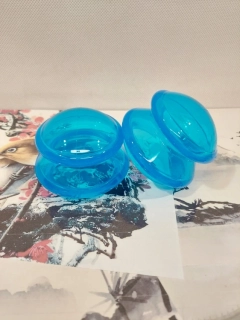 Masážní Baňka L - Silikonová / Modrá