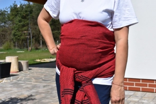 MEXICKÉ Rebozo - Tmavě Červená Marisol 330 x 70cm