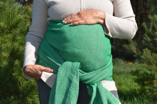 MEXICKÉ Rebozo - Zelená Guadalupe 340 x 60cm