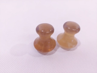 GUASHA - Hnědá Masážní Houba z Fluoritu