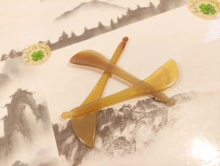 GUASHA - Škrabka / Pátradlo z Rohoviny